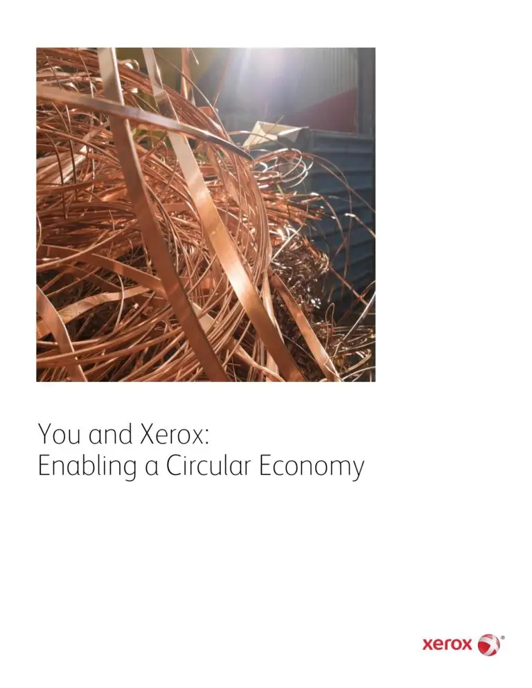 Enabling A Circular Economy, Go Green, Recycle, Xerox, Environment, Laser Imaging