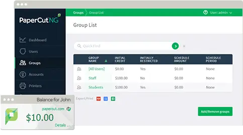 Papercut, Cost Control, Laser Imaging