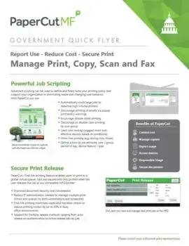 Papercut, Mf, Government Flyer, Laser Imaging